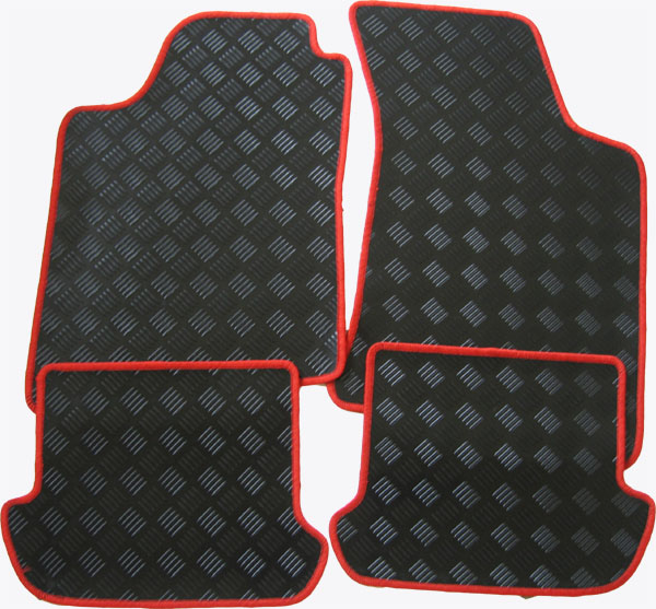 Gummi-Fußmatten für Dacia Duster ab 1.18 in schwarz Rand verschiedene  Farben